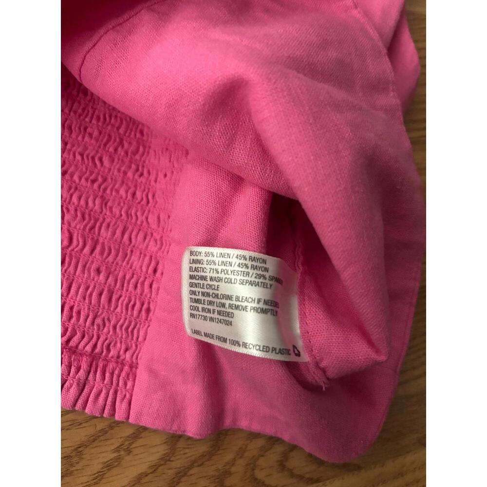 A New Day Linen Blend Pink Crop Top Size Large - Picture 6 of 6